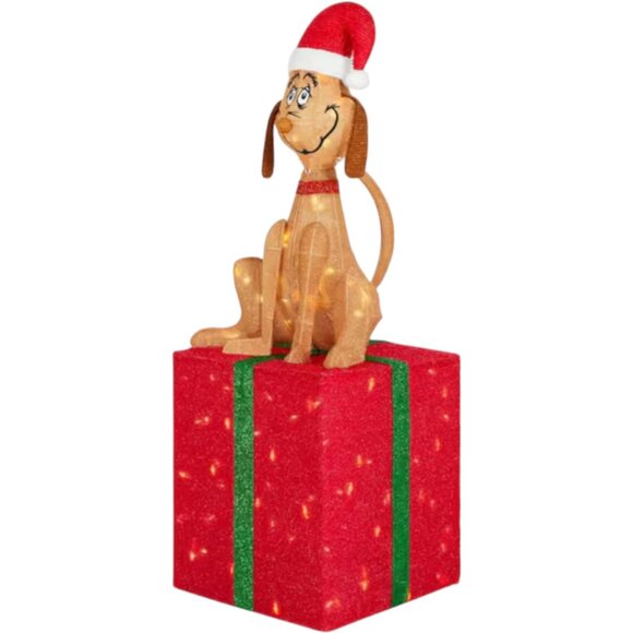 47 in 3D Holiday Lighted Tinsel Yard Prop How The Grinch Stole Christmas Decor - Picture 6 of 6